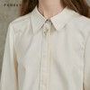 Famecoco范可儿正肩长袖衬衣气质通勤领口植物刺绣FAC6BH010 商品缩略图4