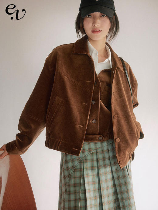 Even Vintage| 复古时髦 经典哈灵顿夹克版型灯芯绒加厚短款外套 商品图0