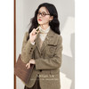 鹿向南「日落巴黎」学院风卡其色短款西装毛呢外套女秋冬新款上衣 商品缩略图1
