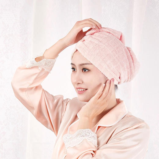 【非同款】多样屋干发帽女快速吸水家用雪绒洗澡洗脸包头巾加厚速干浴帽/水蓝 商品图1