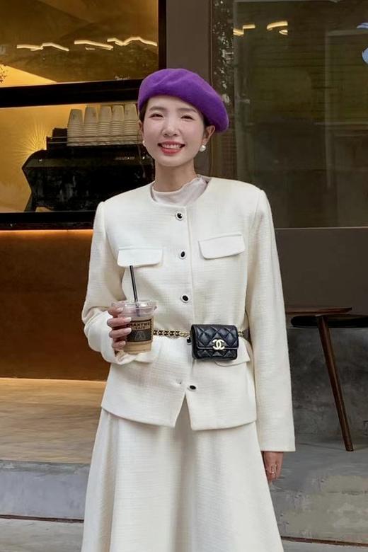 Le Malene 气质款圆领小香风口袋装饰外套 17427 商品图0