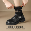 ZHR则则粗跟袜靴2024新款秋冬时尚舒适短靴弹力靴学院百搭乐福鞋 商品缩略图6