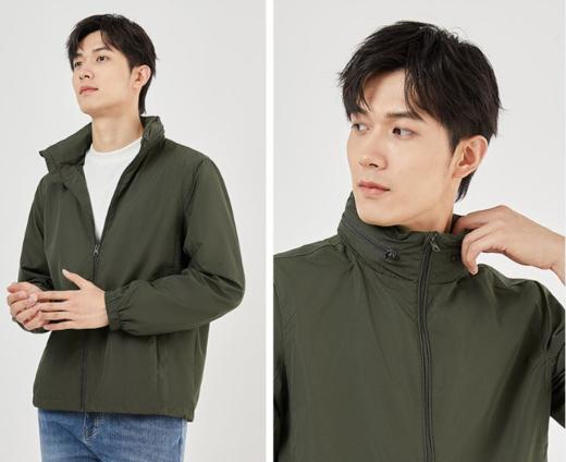 佐丹奴男装BM纯色梭织可藏帽网里风衣外套13074827 商品图6