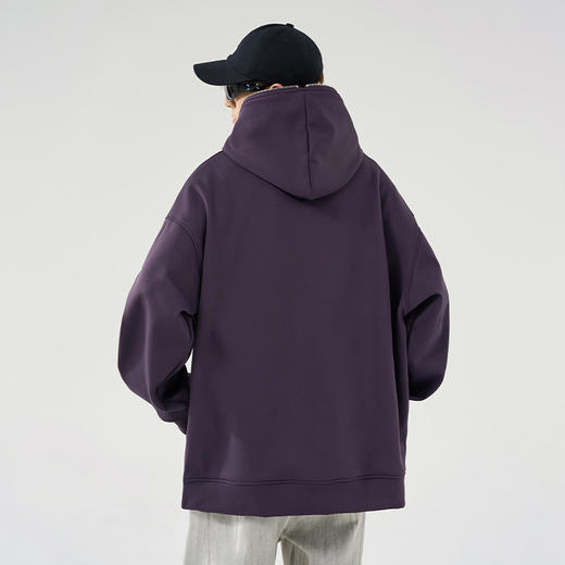 【加绒】【新款DSY】大依优型大码加绒连帽扎染拉链卫衣长袖加肥加大休闲运动上衣男打底衫胖子冬季保暖 商品图8