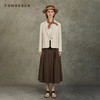 Famecoco范可儿中腰A字半裙长款纯色百搭文艺半身裙FAC6HA004 商品缩略图2