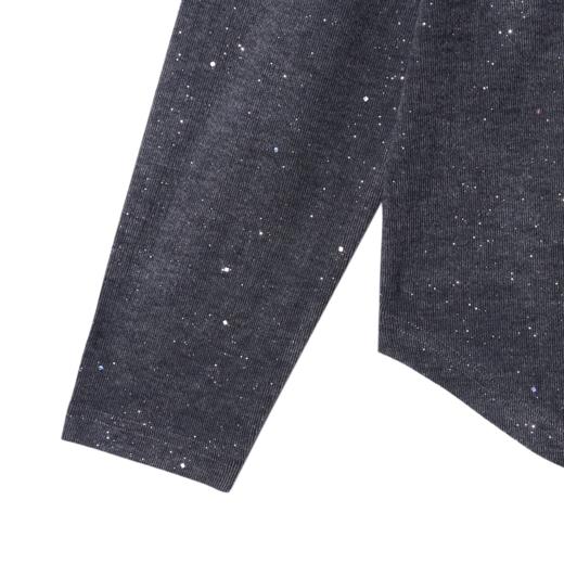 秋季新款时尚个性纯色满天星半拉链连帽卫衣休闲简约宽松上衣 商品图4