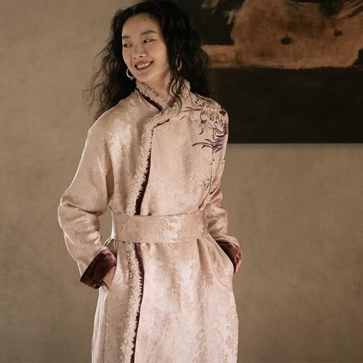 牧衣游原创 提花丝麻刺绣风衣----- 半纸 商品图2