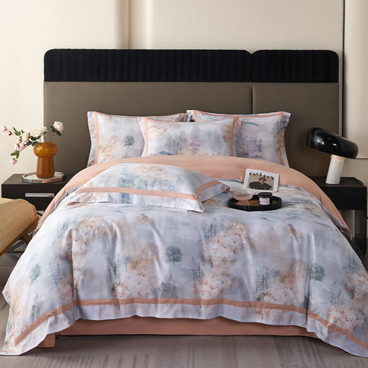 【多样屋专柜】多样屋拉斐-粉臻棉磨毛四件套全棉纯棉秋冬季床单加厚保暖被套 1.5/1.8m床单款 商品图1