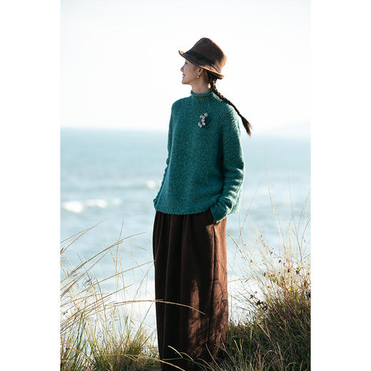 【*回归】牧衣游原创设计真丝羊绒混织毛织套头衫----遥遥 商品图3