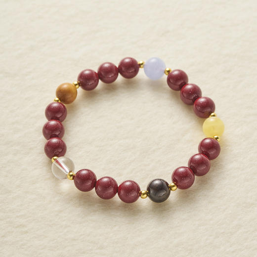 FOR DAYS 五行多宝原矿高含量莲花天然朱砂手串 商品图0