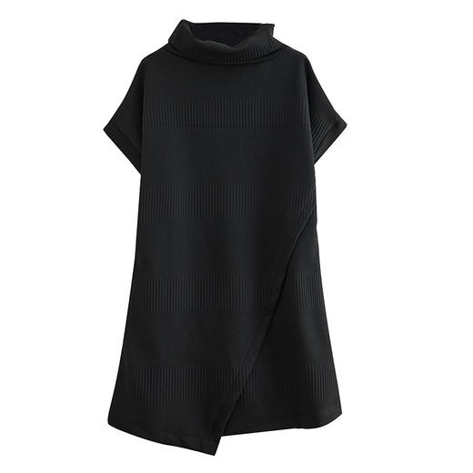 雀说文艺宽松大码女装套头A字不规则中长款连衣裙上衣ALB056-E0 商品图4