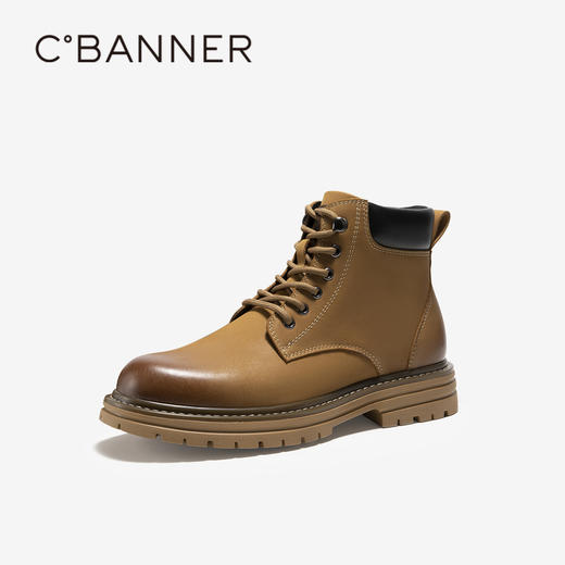 千百度 冬季 加绒马丁靴A24641063 商品图1