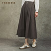 Famecoco范可儿中腰A字半裙长款纯色百搭文艺半身裙FAC6HA004 商品缩略图3