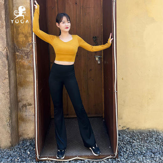 【现货秒发】壁虎瑜伽【2410TZ318】紧身短袖露脐套装（可拆卸胸垫） 商品图0