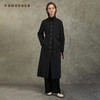Famecoco范可儿风衣单排扣立领纯棉女通勤长款收腰FAC6AT010 商品缩略图3