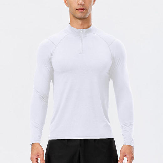 跃牌【欲动春风】男装系列 男士秋冬健身长袖速干跑步训练服半拉链修身套头运动卫衣11516 商品图4