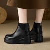 【预售5天】厚底马丁靴高跟加绒松糕鞋，时尚新款真皮坡跟短靴MQE&G82-19 商品缩略图4