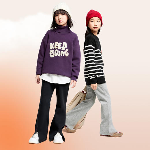 女童全腰针织夹裤秋季新款安奈儿童装EG446539 商品图2