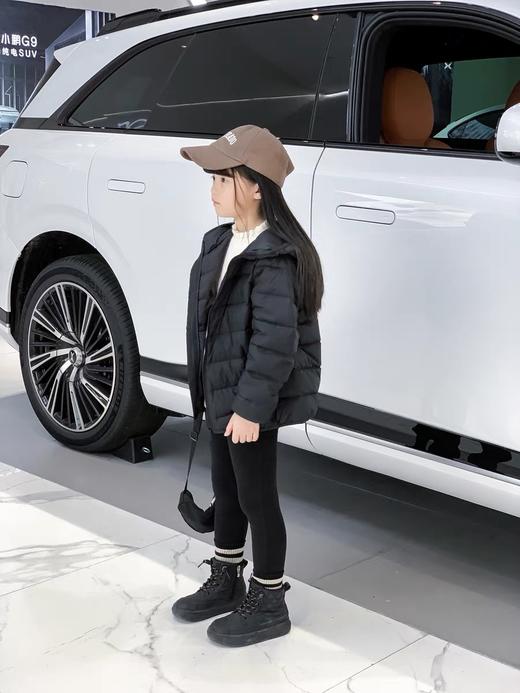 云仓 全年龄段可穿 黑色连帽轻薄羽绒服 商品图3