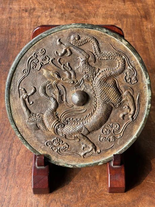 银背凸雕云龙纹大青铜镜，顺丰包邮 商品图3