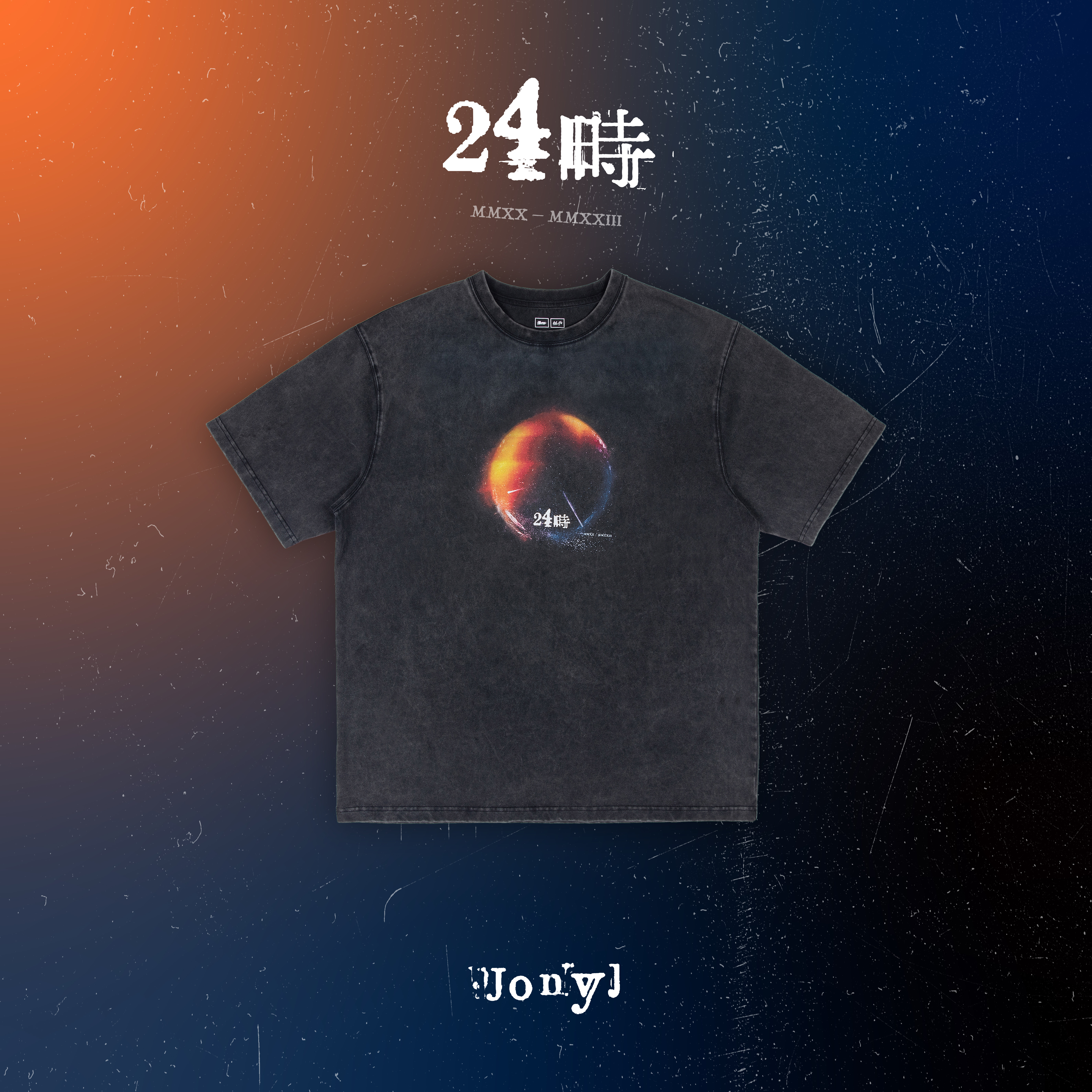 lab.lfe · x 24時 联名限定短袖 专辑印花水洗做旧工艺