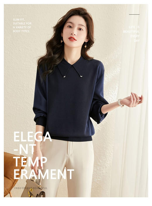 🌈【泰迪熊TEDDYBEAR气质拼接减龄简约小衫】❤️与生俱来的惊艳感 ✨赋予秋季别样穿着体验💢 ✅优质面料织物🌟手感软糯舒适💯 ✅ 商品图0