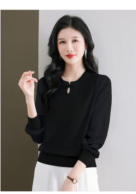 🌈【泰迪熊TEDDYBEAR气质拼接减龄简约小衫】❤️与生俱来的惊艳感 ✨赋予秋季别样穿着体验💢 ✅优质面料织物🌟手感软糯舒适💯 ✅ 商品图4