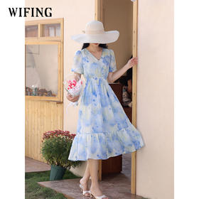 未风雪纺碎花连衣裙女夏2025新款夏季气质今年流行的漂亮裙子长裙