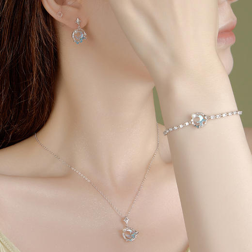 【日落星辰】纯银月光石珐琅星星项链【JHY-N001658B】 商品图2