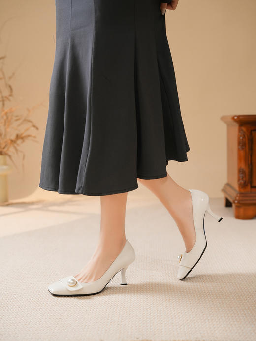 豪麟名鞋LORIBLU女鞋皮鞋牛移膜革LR230P白色 商品图1