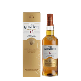 格兰威特（ThE GLENLIVET）12年 醇萃 苏格兰 单一麦芽威士忌 洋酒 700ml 雪莉桶
