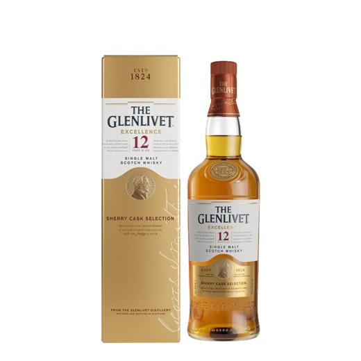 格兰威特（ThE GLENLIVET）12年 醇萃 苏格兰 单一麦芽威士忌 洋酒 700ml 雪莉桶 商品图0
