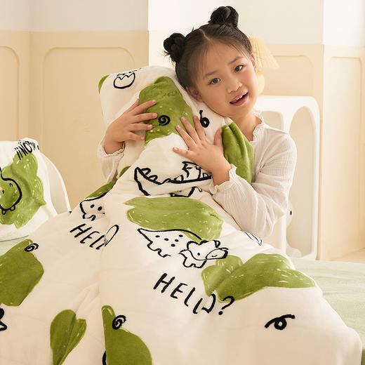 【幼儿园儿童专属】秋冬加厚牛奶绒三件套 保暖蓄热单被套、被套被芯 商品图12