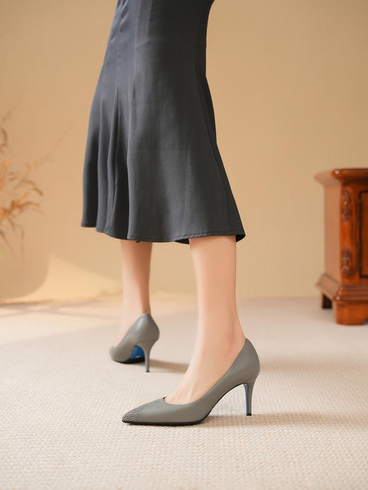 豪麟名鞋LORIBLU女鞋皮鞋羊皮革LR36P灰色 商品图1