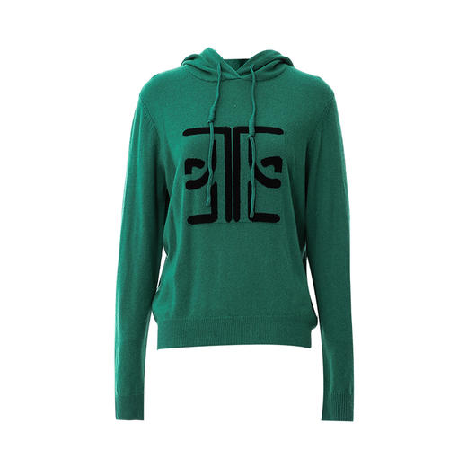 EITIE爱特爱冬季新款套头纯色连帽休闲印花针织衫7601312 商品图11