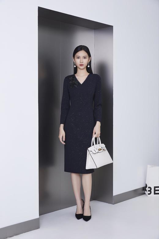 漆黑色知性风~连衣裙HJ3S79 商品图1