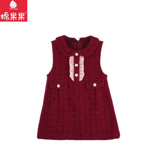 棉果果专柜同款冬季新品女童小香风背心裙M522702424670 商品图1