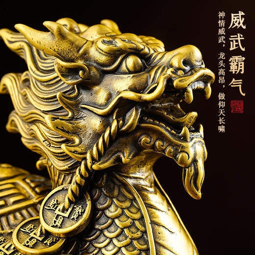 黄铜龙龟摆件复古工艺品家居玄关客厅书房吉祥物装饰品 商品图3