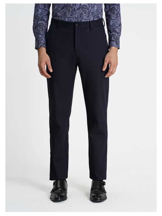 callisto藏青色粘纤休闲裤 商品图2