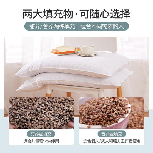 恒源祥SLZX17全荞麦枕（可脱卸）白色 商品图1