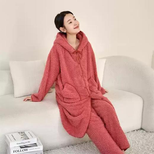 康妮雅女式长袖长裤开襟套装 商品图1