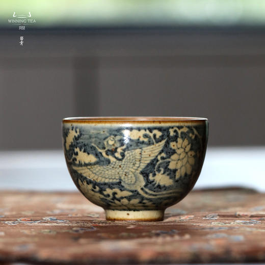 问鼎旗下留青汝瓷椒唐韶秀杯（凤凰于飞）（缺货） 商品图0