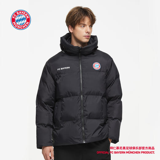 【官方正版】拜仁慕尼黑足球俱乐部 | 高档黑棉服保暖高领球迷 商品图3