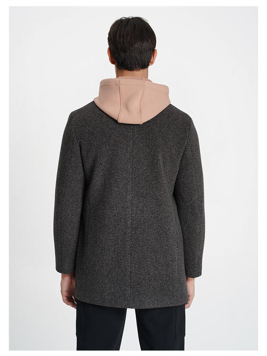 callisto高智系列咖啡色羊毛羊驼毛大衣 商品图4