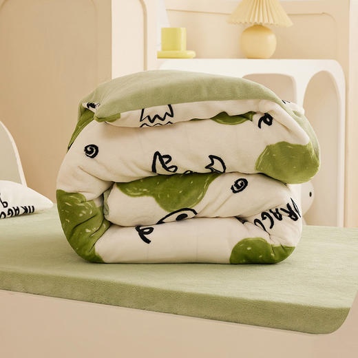 【幼儿园儿童专属】秋冬加厚牛奶绒三件套 保暖蓄热单被套、被套被芯 商品图14