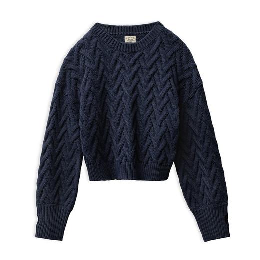 马登美式阿兰绞花毛衣冬季女复古编织麻花针织衫休闲长袖内搭套指毛衫 商品图8