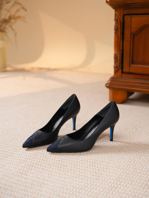 豪麟名鞋LORIBLU女鞋皮鞋羊皮革LR36P蓝色 商品图2