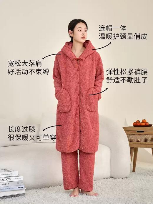 康妮雅女式长袖长裤开襟套装 商品图4