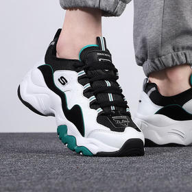 斯凯奇（Skechers）熊猫鞋女 时尚潮流缓震舒适透气低帮运动休闲鞋 12955-WGRN