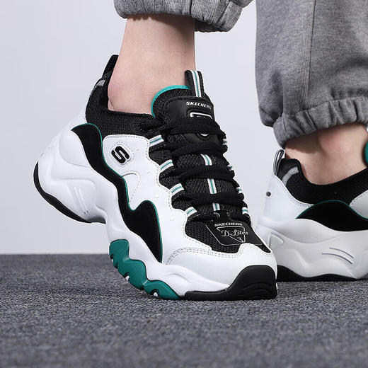 斯凯奇（Skechers）熊猫鞋女 时尚潮流缓震舒适透气低帮运动休闲鞋 12955-WGRN 商品图0